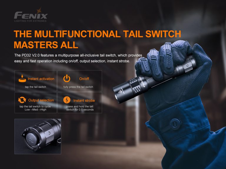 Compact and Powerful PD32 V2.0 Flashlight | Fenixlight