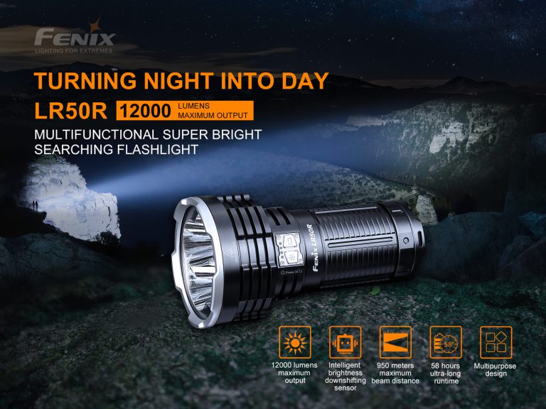 【再出品】Fenix LR50R 懐中電灯 12000lm 950m LR50R Super Bright Flashlight | Fenixlight