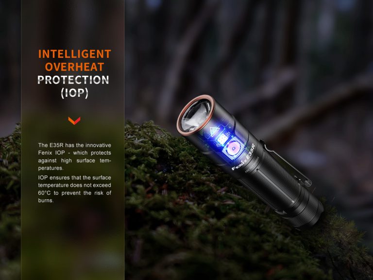 fenix e35 ultimate edition flashlight Dual Battery Bundle E35R EDC Flashlight, 3100 Lumens USB-C Rechargeable High Lumen Performance with Extra ARB-L21-5000 and LumenTac Battery Case C rechargeable with a battery level indicator and is waterproof and dustproof Compact E35R Flashlight | High-Performance