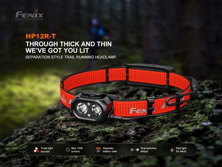 Fenix HP12R-T ヘッドランプ The Fenix HP12R-T delivers up to 1300 lumens, a 200 m beam, and