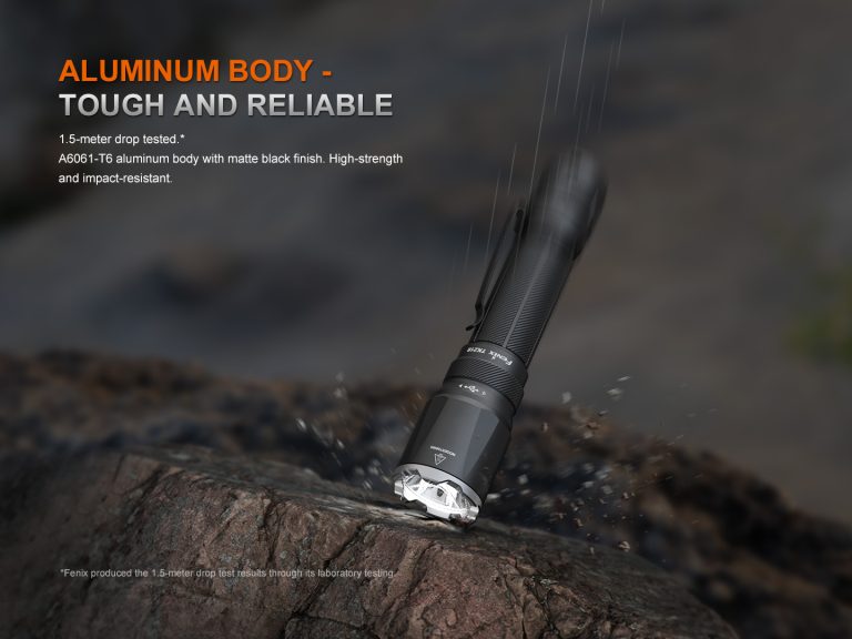 The Fenix TK21R tactical duty flashlight delivers up to 3600