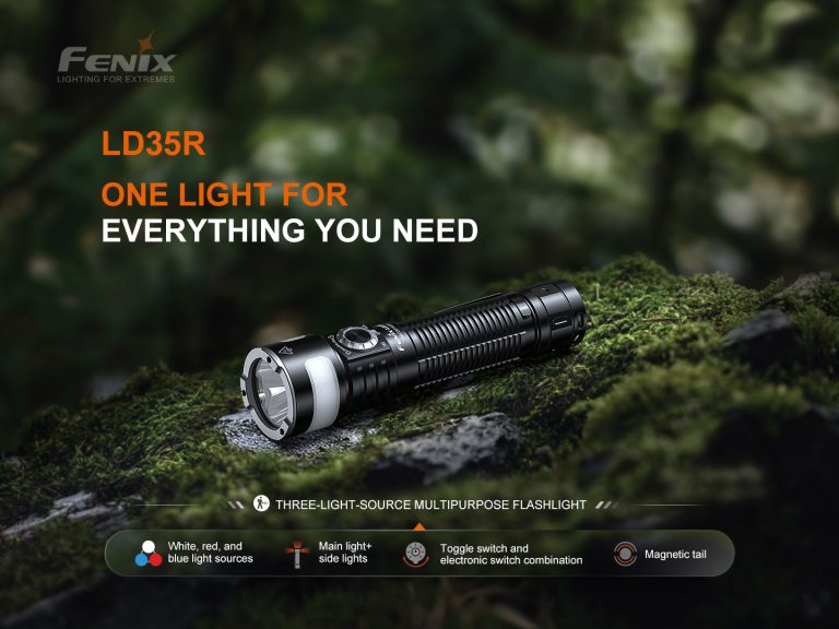 The Fenix TK21R tactical duty flashlight delivers up to 3600