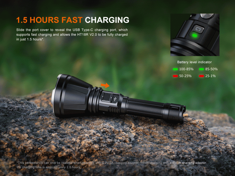 fenix flashlight charging PD36R V2.0 Rechargeable  Inspector Outlet while a distance sensor automatically reduces the light output when the lamp is close to the target to conserve battery life and protect the eyes The Fenix CP50R delivers up