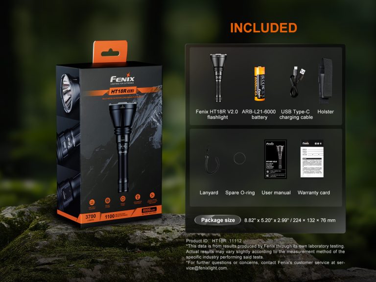 The Fenix CP50R delivers up to 5500 lumens, a 450 m beam, and 240