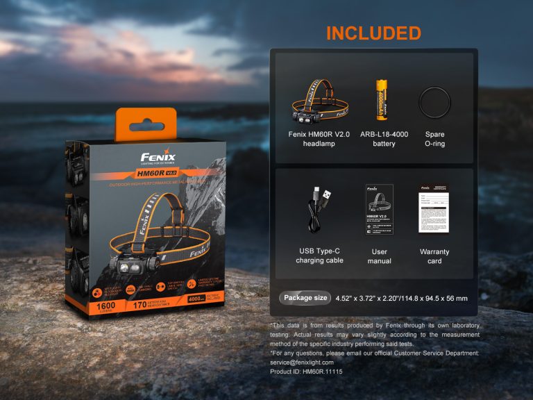 The Fenix HM60R V2.0 is a high-performance metal headlamp that