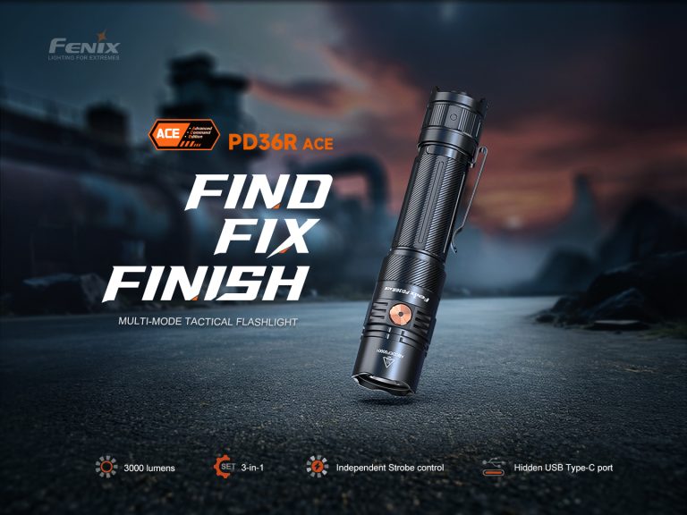 The Fenix CP50R delivers up to 5500 lumens, a 450 m beam, and 240